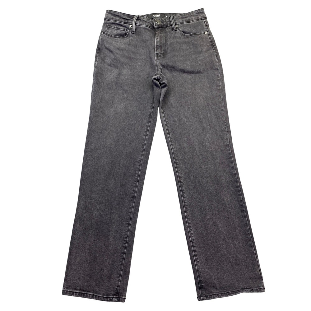 Hudson Los Angeles Womens Size 2 Faded Black Straight Leg High Rise Jeans Grunge